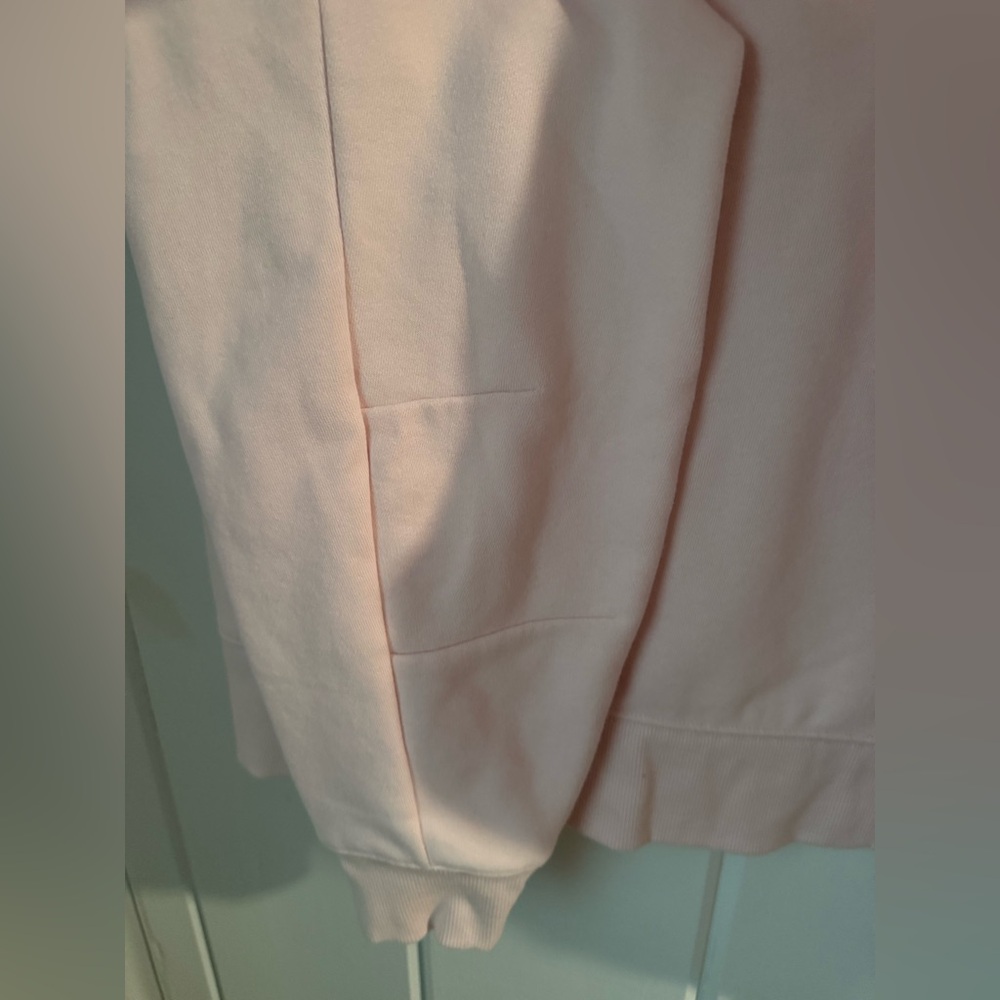 Express Light Pink Full-Zip Hoodie with Drawstring - Picture 4 of 7